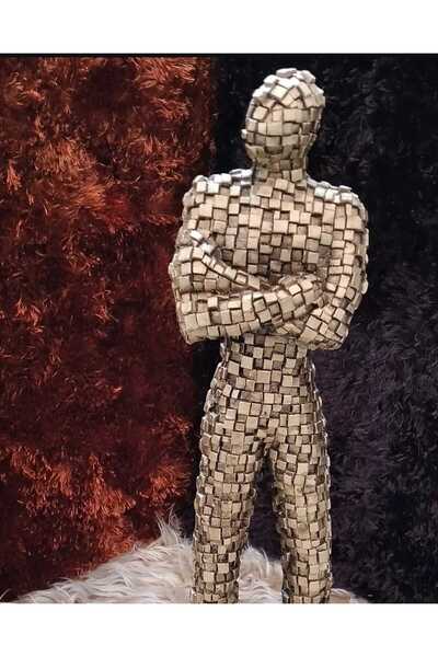 Yaratıcı sanatlar atölyesi Büyük Boy Kübik Adam Heykeli Biblo 55 CM