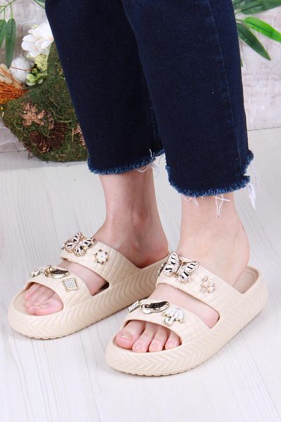 fort 800-17 Daily Beach Sea Pool Slippers Lightweight Comfortable Flexible Women's Slippers