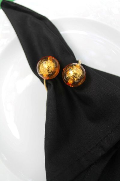 Emtory Home 6 Pieces Emtory Design Gold Metal Ring Napkin Ring - Gold Napkin Rings