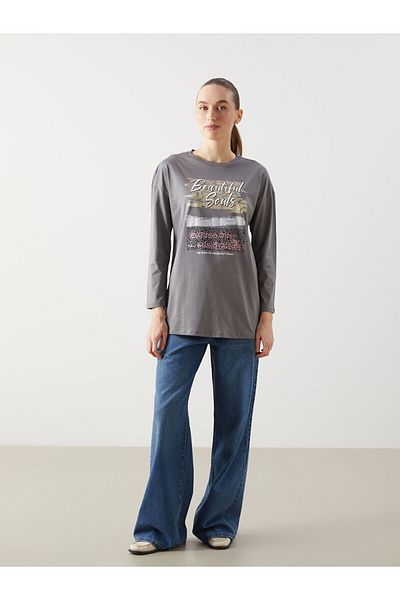 LC Waikiki Crew Neck Printed Women's Tunic