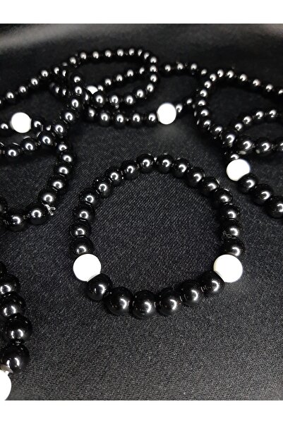 makadi Black, White Beaded Bracelet - Unisex Jewelry
