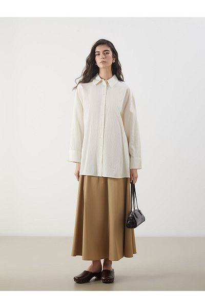 LC Waikiki Ριγέ Oversize Γυναικείο Πουκάμισο Τούνικ