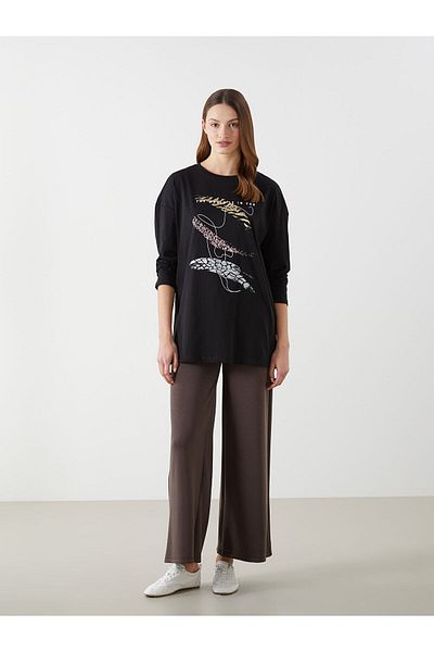 LC Waikiki Crew Neck Patterned Women's Tunic