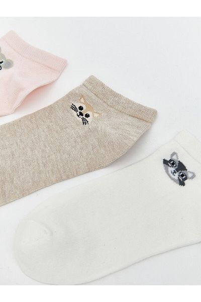 LC Waikiki Printed Women's Booties Socks 5-Pack