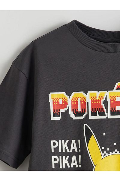 LC Waikiki Crew Neck Pikachu Printed Boys' T-Shirt