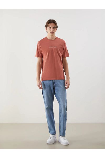 LC Waikiki Crew Neck Printed Combed Cotton Men's T-Shirt