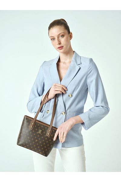 Pierre Cardin Γυναικεία τσάντα ώμου καφέ Monogram