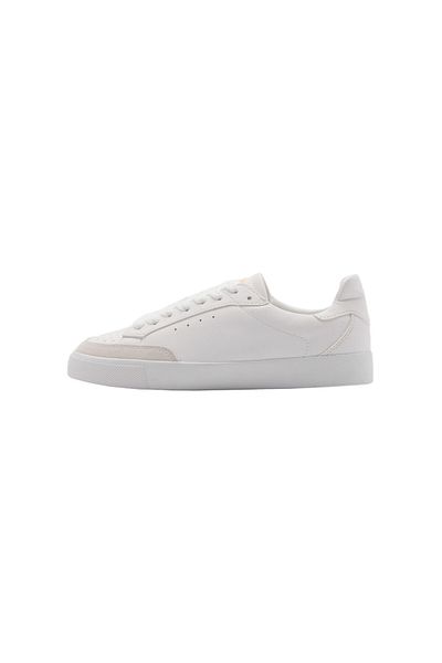 MANGO Woman Sneakers mit Ledereinsatz