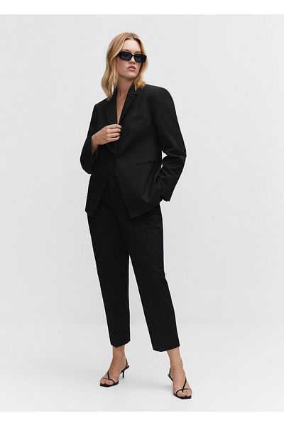 MANGO Women's Black Trousers - 57800365
