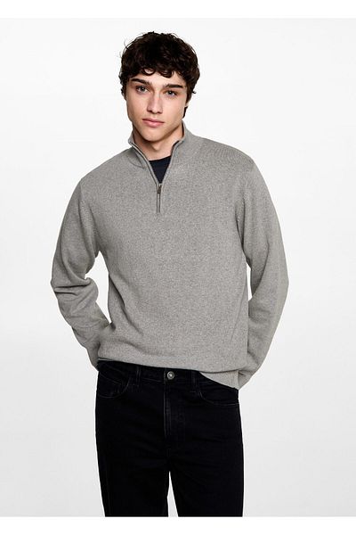 MANGO Boy's Gray Sweater