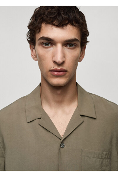 MANGO Woman Köstebek Grisi Erkek Gömlek 77062544