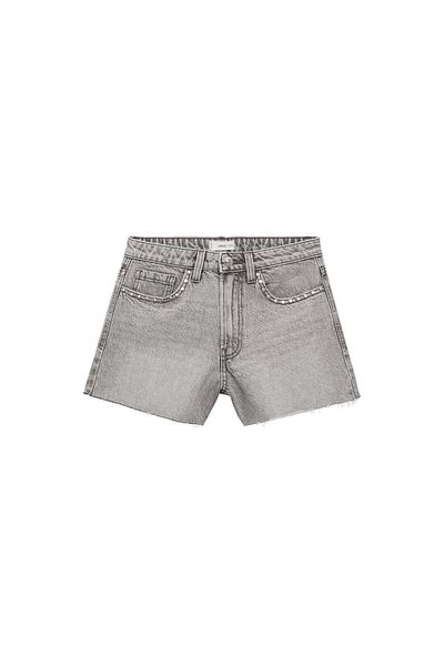 MANGO Light Gray Denim Girls Shorts & Bermuda 77080615