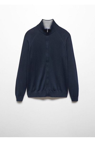 MANGO Cardigan pentru bărbați bleumarin 67070645