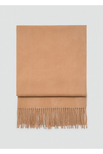 MANGO Woman Eșarfă pentru femei Camel închis 77044758