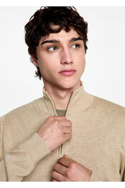 MANGO Boy's Beige Sweater