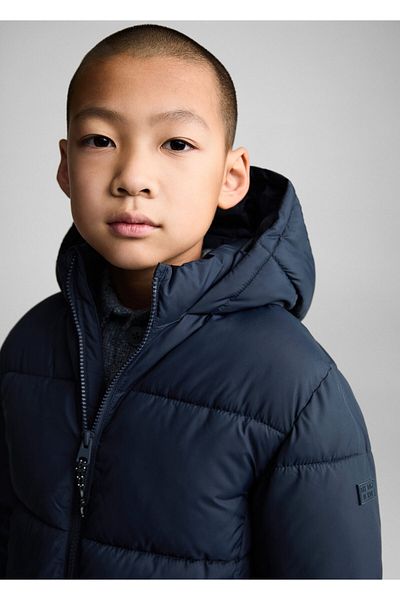 MANGO Woman Boy's Navy Blue Coat