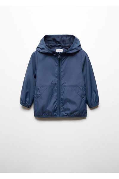 MANGO Μπουφάν Navy Blue Baby Boy 67047916