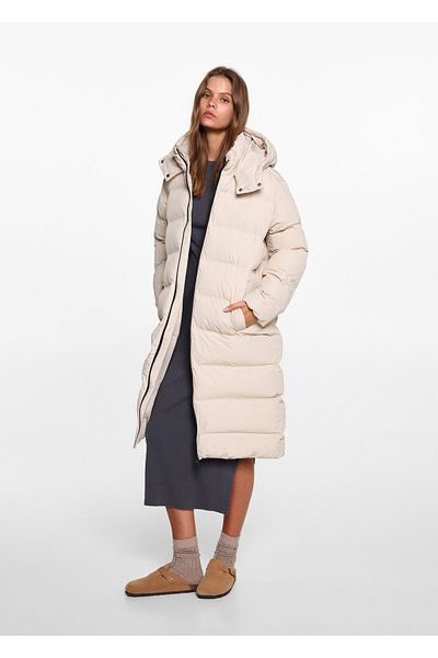 MANGO Beige Girl's Coat 77005633