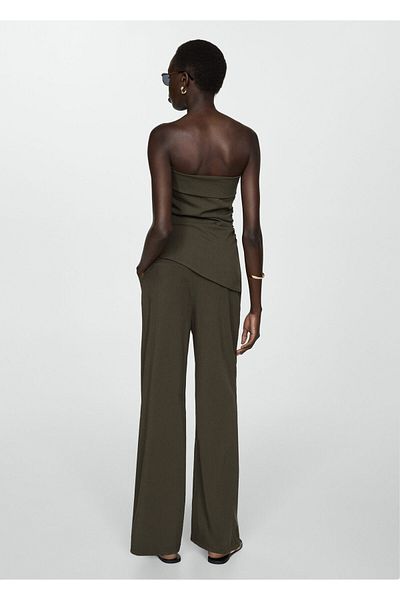 MANGO Khaki Women's Pants 67068651