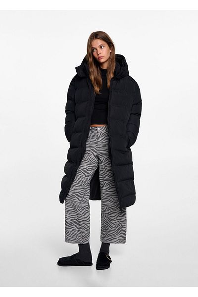 MANGO Black Girl's Coat 77005633