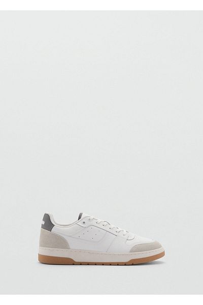 MANGO Białe trampki męskie 77080592