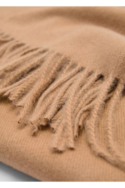 MANGO Woman Eșarfă pentru femei Camel închis 77044758