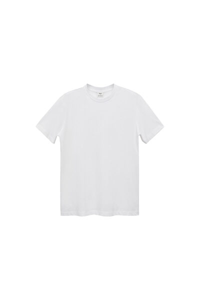 MANGO Woman Tricou alb pentru bărbați 77070606
