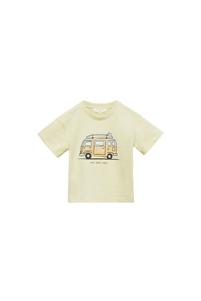 MANGO Woman Tricou galben pastel pentru bebelusi 77030362