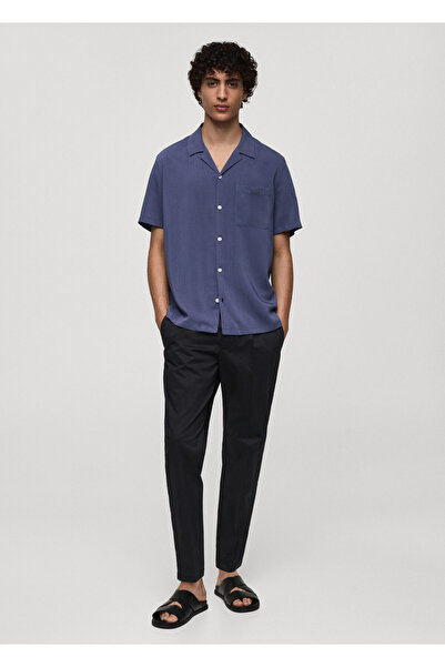 MANGO Woman Mavi Erkek Gömlek 77062545