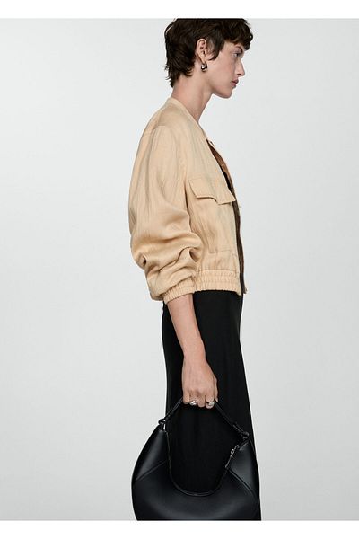 MANGO Woman Jachetă de damă bej 77072916