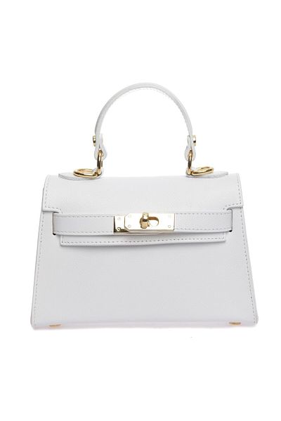 Carla Ferreri Crossbody táska 
 100% tehénbőr 
 Elülső fém csattal záródó 
 Belső cipzáras zseb 
 Méretek: 14,5x19x7