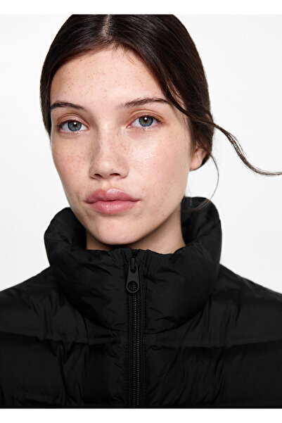 MANGO Woman Siyah Kız Çocuk Yelek 77045631