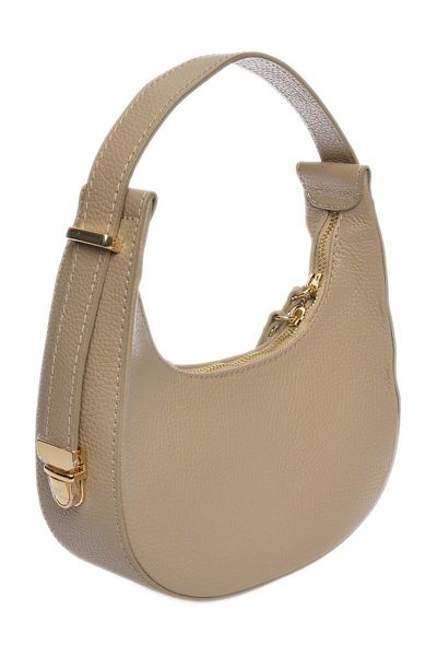 Carla Ferreri Kabelka 
 100% hovězí kůže 
 Horní zapínání na zip 
 Vnitřní kapsa na zip 
 Rozměry: 11x21x6,5 cm 
 Rukojeť: 45