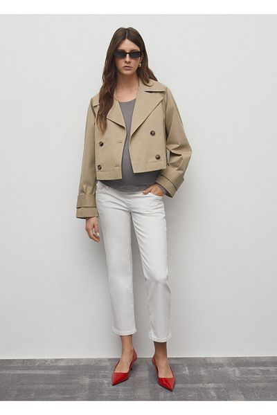 MANGO Blugi albi de damă 67000688