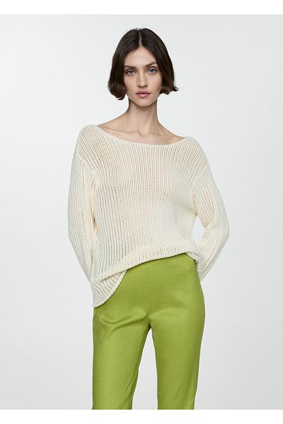 MANGO Green Women's Trousers 67037125