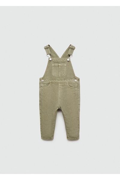 MANGO Baby Boy Khaki Jumpsuit