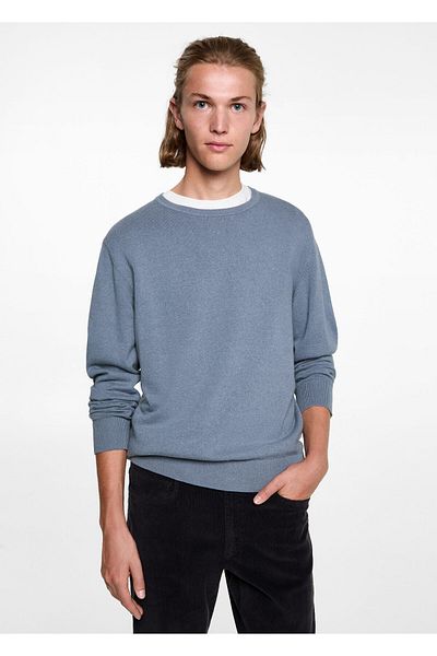 MANGO Woman Boy's Blue Sweater