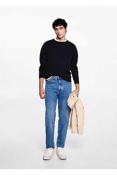 MANGO Woman Boy's Navy Blue Sweater
