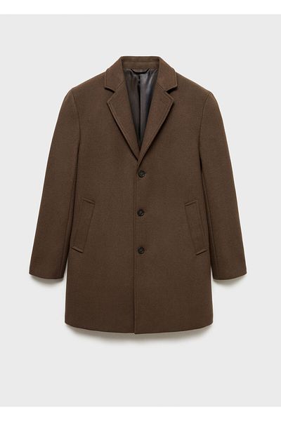 MANGO Brown Men's Coat 77045965