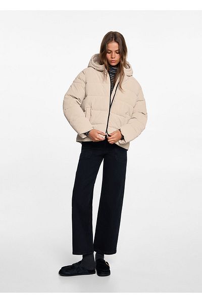 MANGO Beige Girl's Coat 77045630