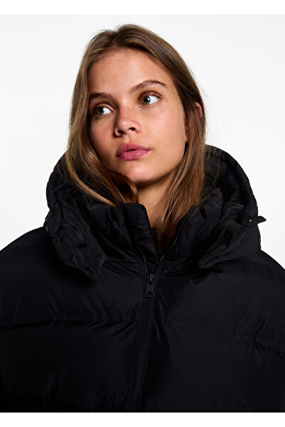 MANGO Woman Siyah Kız Çocuk Mont 77005633