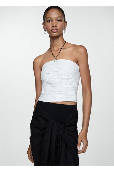 MANGO White Women's Bustier 77090389