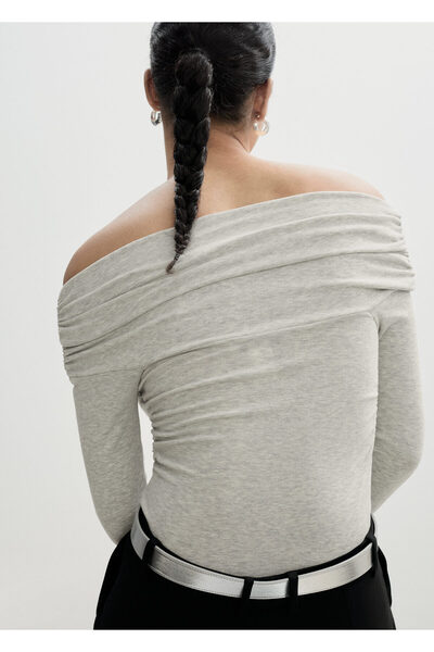 MANGO Woman Gray Women's T-Shirt 77974030 -92