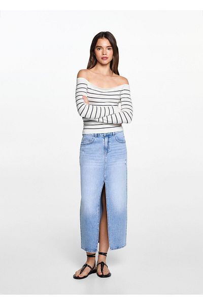 MANGO Woman Off-White Girl's Sweater 77052932