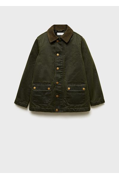 MANGO Boy's Khaki Coat