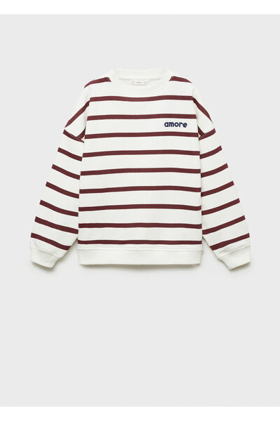 MANGO Woman Kırık Beyaz Kız Çocuk Sweatshirt 77064779