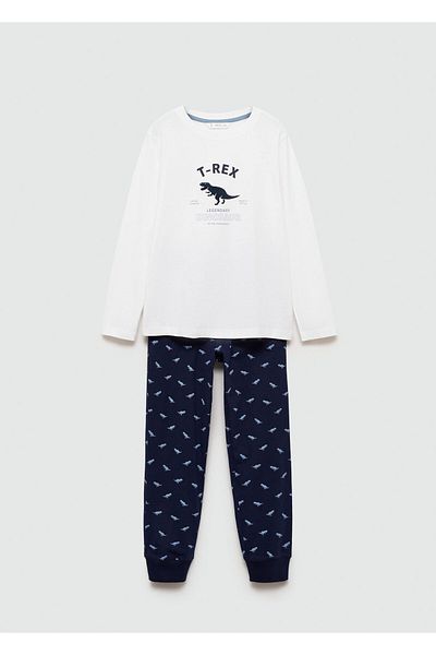 MANGO Boy's Navy Blue Pajama Set
