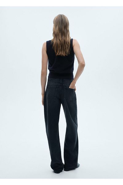 MANGO Navy Blue Women's Vest 77086722