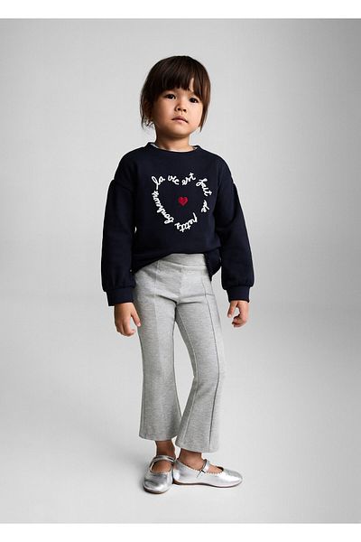 MANGO Woman Charcoal Color Baby Girl Leggings 77054767