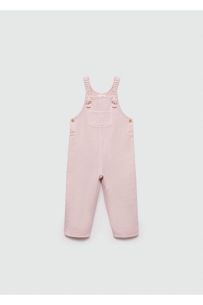 MANGO Pale Pink Baby Girl Jumpsuit 77074779